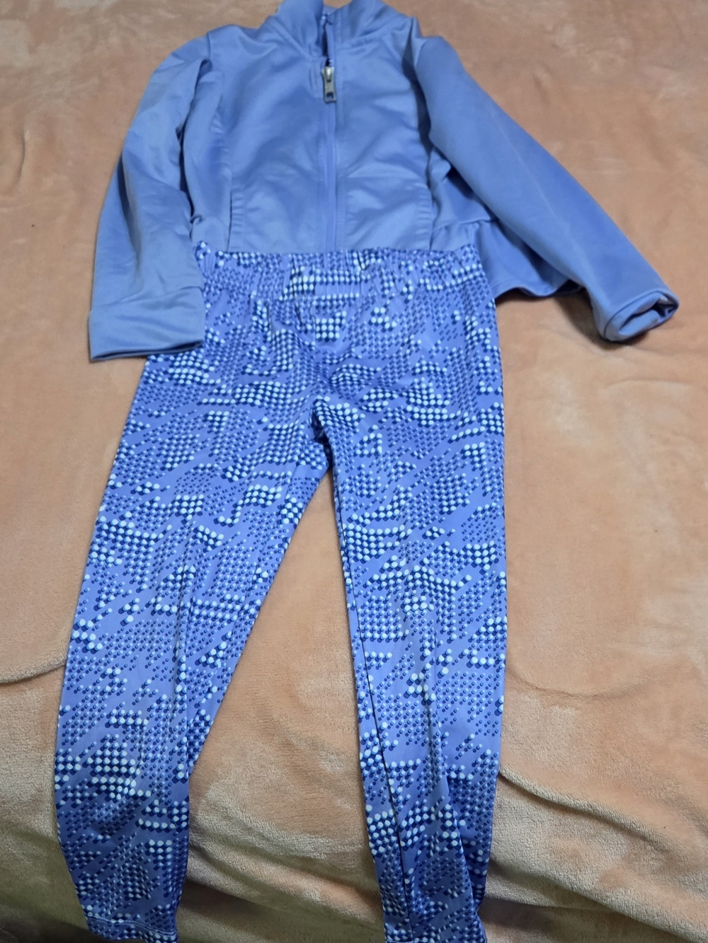 Nike Blue Leggings and Jacket Set set Size 6M